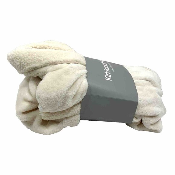 KIRKLAND Women's “Ivory Poodle Fur” Robe Size Small S/M Fleece Lined NWT - Picture 5 of 7